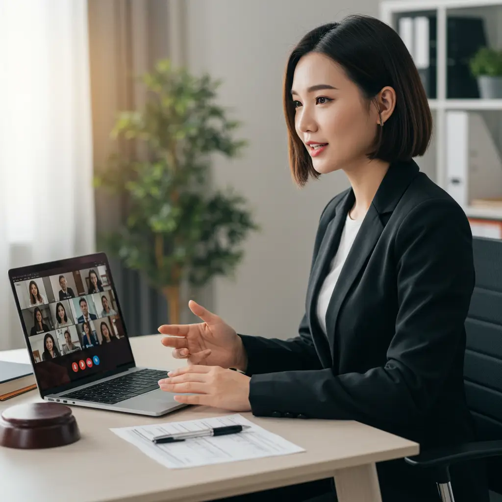 advogada em reunião